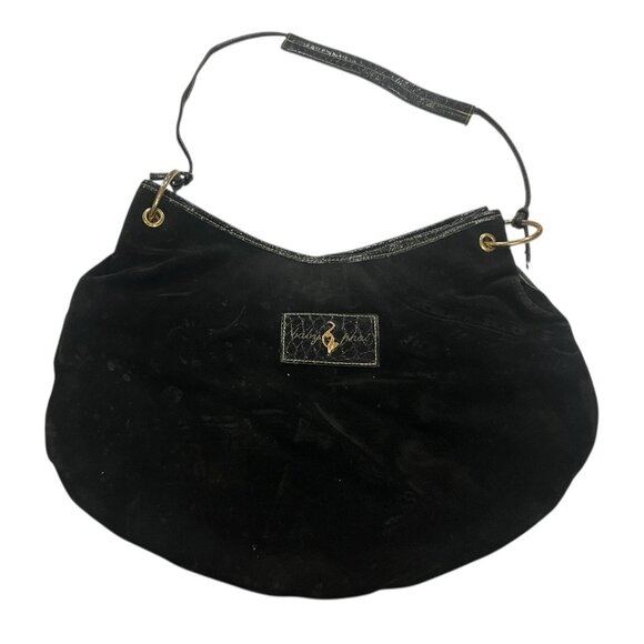 Baby Phat Vintage Women's Handbag Y2K Purse Hobo Studded Suede Leather Bling - Picture 2 of 7